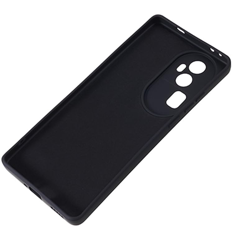 Image of Liquid Silicone Back Case Cover for Oppo Reno 11 5G - Flexible With Inner Lining and Camera Protection - Black
