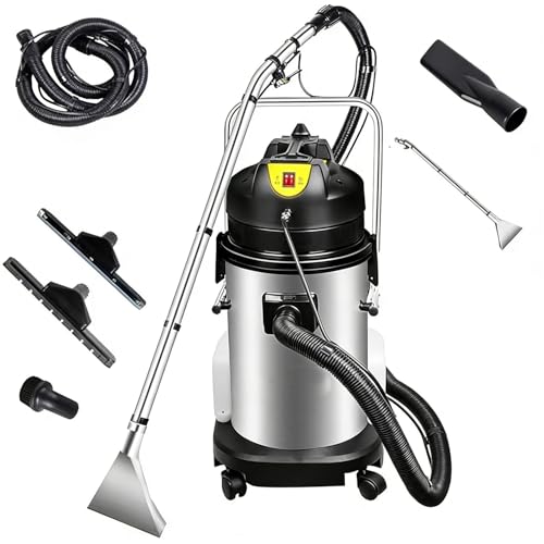 QuinteZhenTially Tragbarer Polsterreiniger,Aspiradora Comercial Alfombras,Gewerblicher Teppichreiniger,230 Mbar Aspiradora Profesional Seco Húmedo,para Detalles Automóviles,Suelos Duros 30L