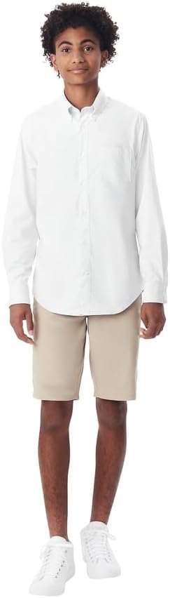 French Toast Young Mens Long Sleeve Oxford Shirt - Image 5