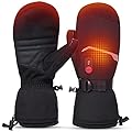 SAVIOR HEAT Heated Ski Gloves, Heated Mittens for Men Women,7.4V Rechargeable Battery Gloves for Skiing Hiking