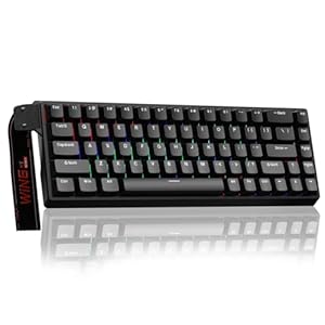AULA WIN60 HE Mechanische Gaming Tastatur mit Kabel,Hall Effect Magnetic Switches,Rapid Trigger,Einstellbare Betätigung,60% RGB Tastatur für PC/Mac (WT, Grey Wood-Magnetschalter)