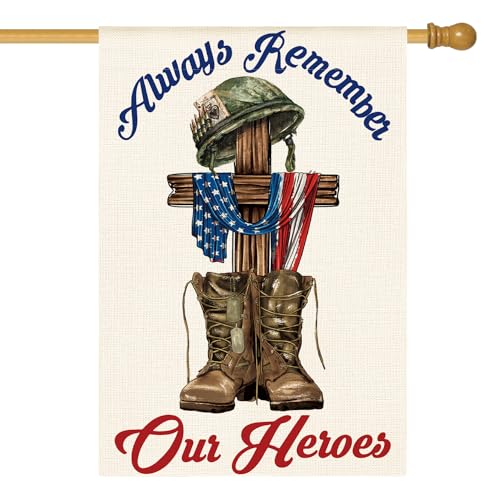 Drapeau de maison Memorial Day 71x101 cm double face pour extérieur