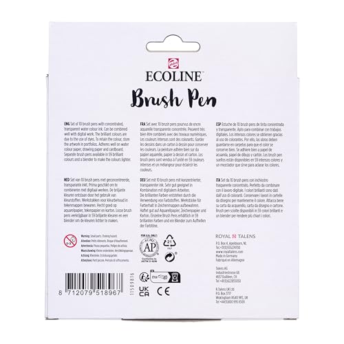 Ecoline Brush Pen Set de 10 marqueurs pour journaling et création - 4