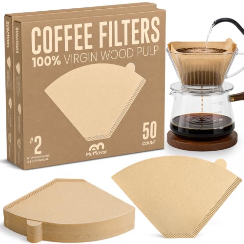 100 Count #2 Unbleached Coffee Filters, 100% Nature Wood Pulp