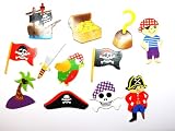 Nuevo Lote de 12 rotuladores para musgo, diseño de pirata, tamaño 4 a 6 cm