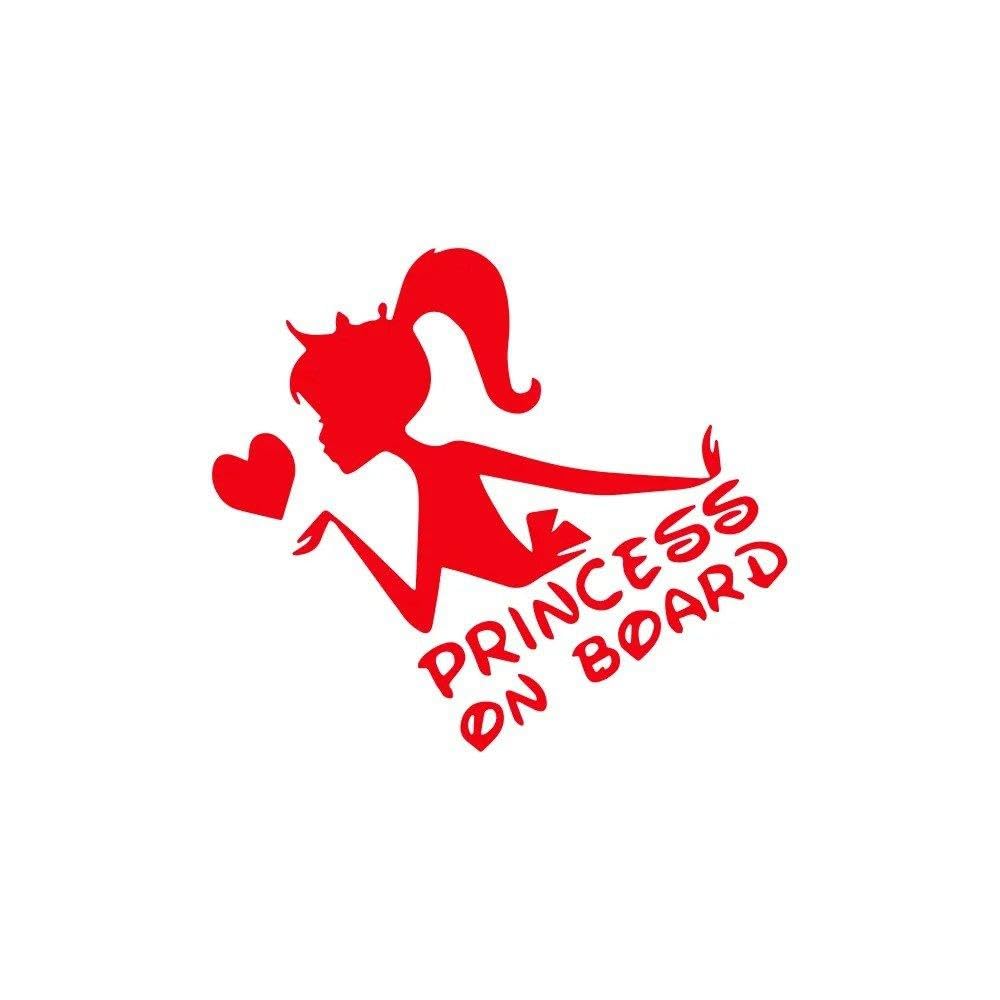 Autocollant voiture princesse à bord rouge brillant sticker vinyle résistant