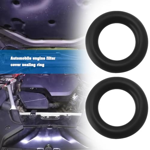 Image of 5pcs Engine Oil Filter Cover Gasket O Ring Seal Replacement Part 11427549573 11421744001 Compatible with BMW Black 12x7mm