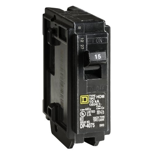 Square D by Schneider Electric HOM115CP Homeline 15 Amp Single-Pole Circuit Breaker