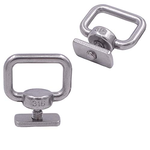 YYST Square Eyelet for Kayak Track, Track Mount Tie Down Eyelet Webbing Loop to Hold Webbing 3/4