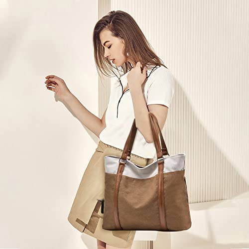 Bolso de lona grande casual para mujer miniatura 7