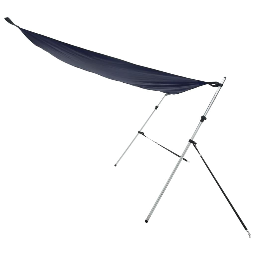 Bimini pour Bateau, Bimini Top Taud de Soleil Extension d'ombrage T-Top Bleu Marine 170x208x(115-183) cm