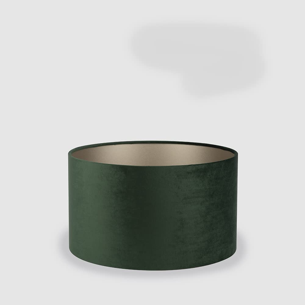 Uniqq Paralume in velluto verde scuro, Ø 35 cm, altezza 20 cm