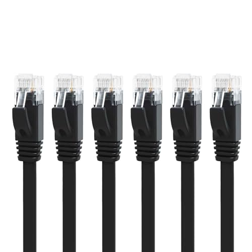Yauhody Cat 6 Ethernet Cable 0.5m 6stuks, Netwerkkabel Plat Hoge ...