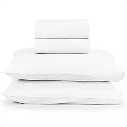 Jogo de Cama Branco 3-4 Peças Coleção Diamante 100% Algodão Teka (Casal)