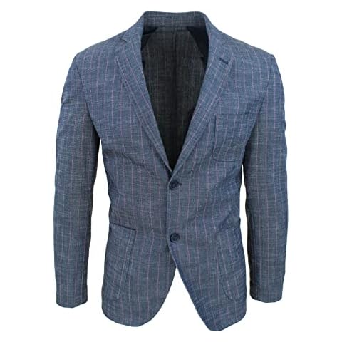 Evoga Chaqueta Blazer Hombre Azul Negro Gris Slim Fit Cover