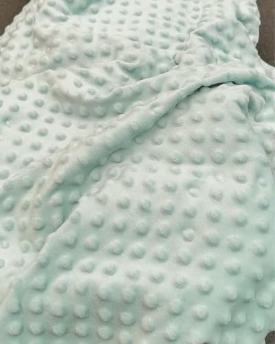 Tissu Minky Doudou Polaire - au Mètre - Largeur 160cm - Qualité Supérieure (Vert d'Eau)