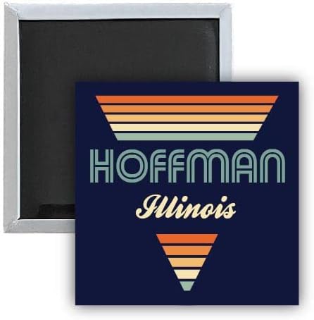 Hoffman Illinois - Imán para nevera (2.5 x 2.5 pulgadas), diseño retro