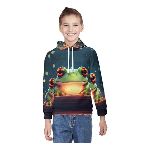 Sweat à capuche grenouille pour s'amuser au parc - Pull manches longues 5-13 ans - 3