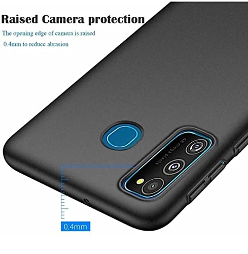 Image of Mobile Back Cover Case for Samsung Galaxy M30s / Samsung M21 (Silicone Case|CameraProtection|Black SC1510)