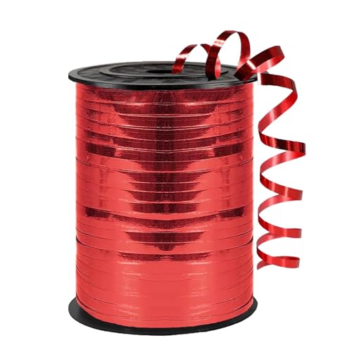 Premium Red Curling Ribbon 1/5 Wide x 500 Yards for Gift Wrapping Balloon Ribbon Balloon String for Party Birthday Wedding Decoration Art Crafts Florist Flower