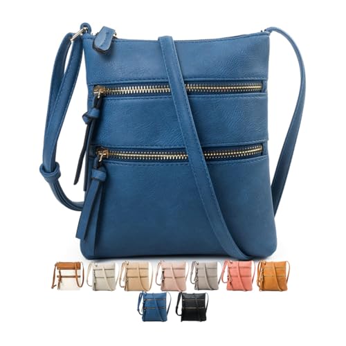 Crossbody Bags for Women Leather Purse Shoulder Handbags with Adjustable Strap Zipper Pocket with Tassel