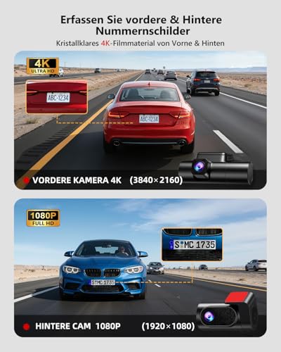 Dashcam Auto Vorne Hinten STARVIS 2 with Nachtsicht & HDR – Ansicht 4