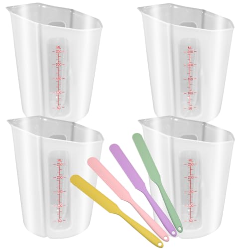 4 piezas vasos medidores flexibles 250 ml silicona miniatura 1
