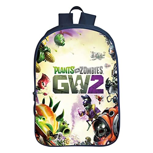 ISaikoy Anime Plants vs. Zombies Backpack Bookbag School Bag Shoulder Bag Messenger Bag Daypack Color A20