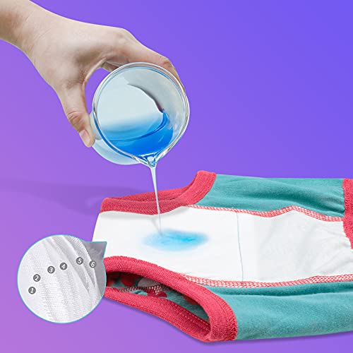 MooMoo Baby 8 Packs Toddler Training Underwear for Boy and Girls Strong Absorbent Cotton Training Pants 2-7T