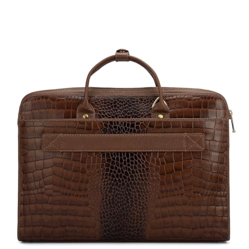 Image of Da Milano Leather Laptop Bag - Fits Upto 15 inch Laptop (SL-10051M-B)