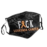 Fuck Leukemia Cancer Ribbon Face Mask Breathable Balaclavas Adjustable Washable Masks Black