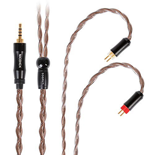 NICEHCK Litzocc 4n 4芯単結晶銅 OCC イヤホンケーブル 0.78 2Pin 2.5mm 金属製プラグ 着脱式 柔らかい アップグレードケーブル 4極 1.2m DIYイヤホンのアクセサリ 音質改善 高級交換用ケーブル ハイエンドケーブ