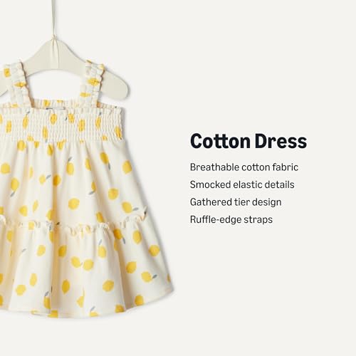Image of Amazon Essentials x Sofia Grainge Toddlers and Baby Girls' Smocked Cotton Dress