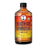 Health-Ade Kombucha Tea Organic Drink, Fermented Tea with Living Probiotics, Detoxifying Acids, Supports Gut Health, Non-GMO, Vegan, Gluten Free, 12 Pack (16 Fl Oz Bottles), Cayenne Cleanse