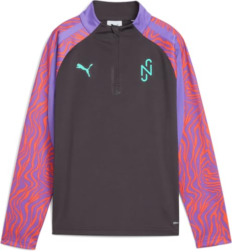 PUMA Kids Girls NJR Creativity Mock Neck Long Sleeve Quarter Zip Casual Tops Casual - Grey