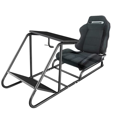 G29 Racing Wheel Gaming Stand, Racing Simulator Stand Adjustable Steering Wheel Stand Carbon Steel Racing Wheel Stand fit for Logitech G25 G27 and G920, Not Included Wheel,Pedals and Chair