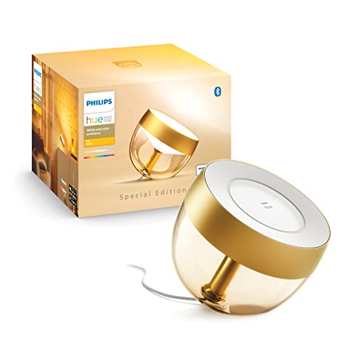 Philips Hue White and Color Ambiance, Iris compatible Bluetooth, Gold, fonctionne avec Alexa, Google Assistant et Apple Homekit