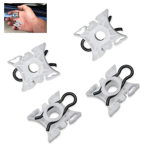 Zehiony 4 PCS Car Window Glass Adjuster Slider Clip, Plastic Window Lift Regulator, Side Glass Slider Clip Replacement, Universal for Most Cars (White)