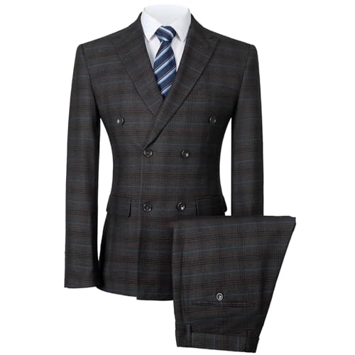 Mens Slim Fit 3 Piece Double Breasted Tuxedo Set