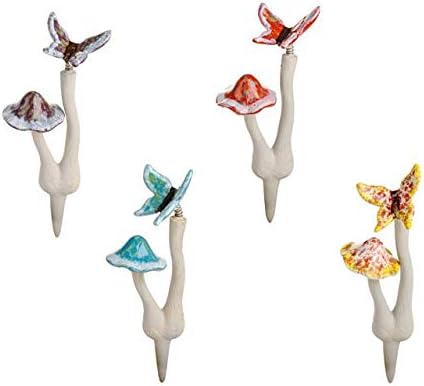 CB Imports Tinkling Mushroom and dancing Butterfly Garden Ornament 30cm tall