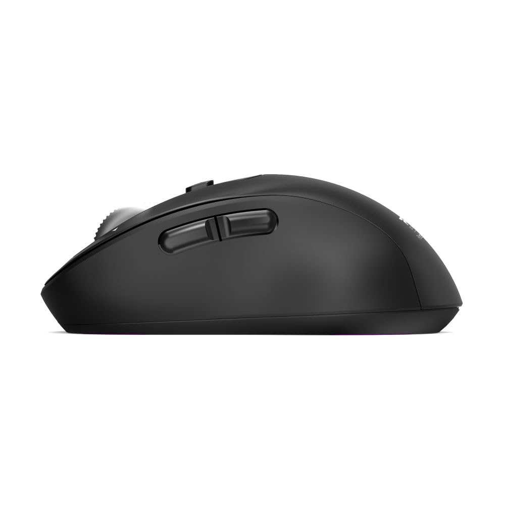 Port Connect Kabellose Maus für PC Pro, 2,4 GHz, Bluetooth, wiederaufladbar, USB-C, leise, 6 Tasten, Schwarz