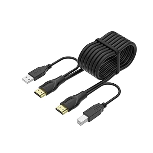 Yinker Cable KVM USB HDMI de 3 m para interruptor KVM HDMI, alimentado por USB y transferencia de datos, 4K a 60Hz YUV 4:4:4 | Ya disponible en tu tienda friki favorita! En mundofriki.es!