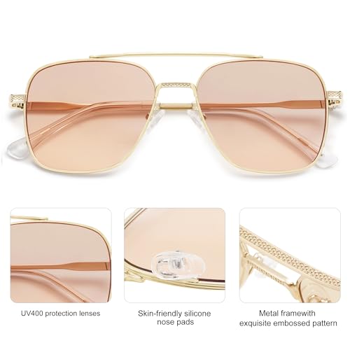SOJOS Aviator Sunglasses for Men WomensTrendy Designer Shades SJ1232