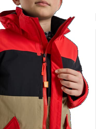 Burton Jaqueta com símbolo padrão para meninos, tomate/verdadeiro preto/alga, GG
