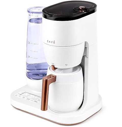 Café Specialty Grind and Brew Coffee Maker, Single-Serve to 10-Cup Thermal Carafe, with Built-In Bean Grinder & Removable 75oz Water Reservoir, WiFi & Smart Connected, SCA Certified, Matte White - Thumbnail 2