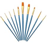 iwontalersy 10 Pièces Pinceaux Peinture,Pinceaux Peinture Acrylique,Nylon Pinceau Artiste...
