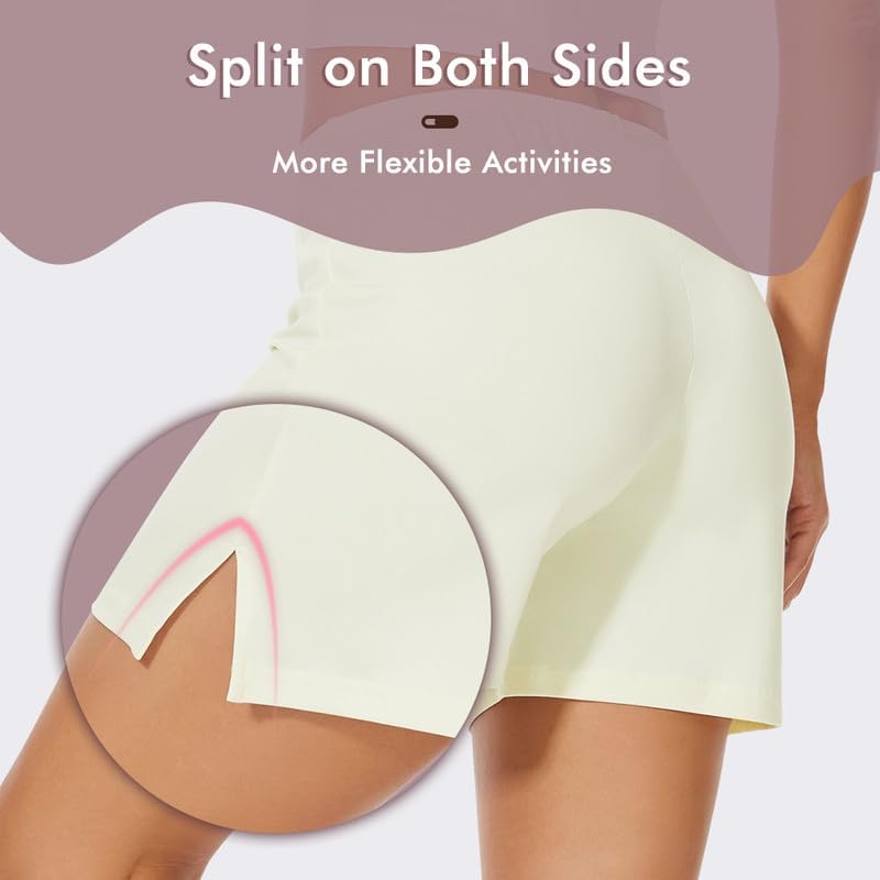 MANCYFIT Pettipants Half Slip for Women Shorts Culotte Split Bloomers Loose Pajama Pants 4" Inseam - Image 4