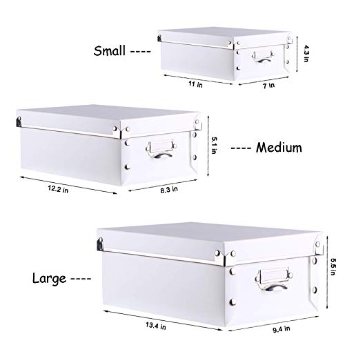 SEEKIND Decorative Storage Boxes with Lids,Water-Proof Storage Bins for Shoes,Clothes,Office … - Image 4