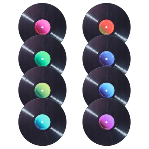8 Pack Blank Vinyl Record Wall Decor