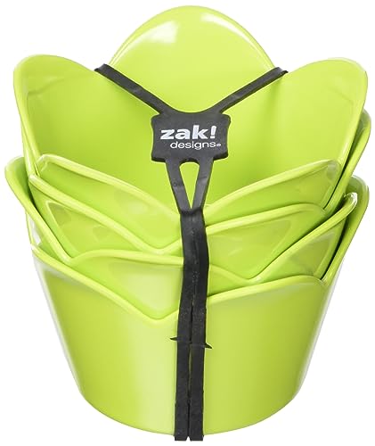 Zak Designs 0204-9990 Rose Set de 4 Coupelles 8 cm Vert